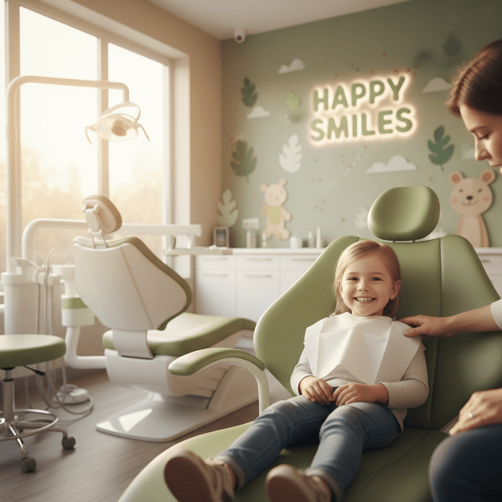 Child smiling after successful dental treatment